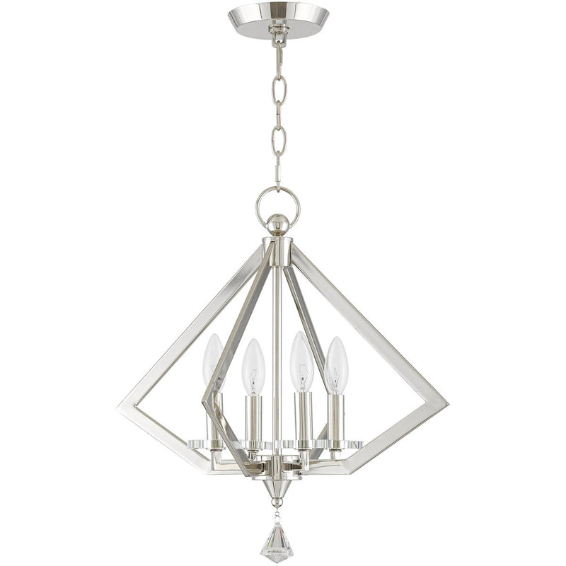 Four Light Dimmable Chandelier With Shades