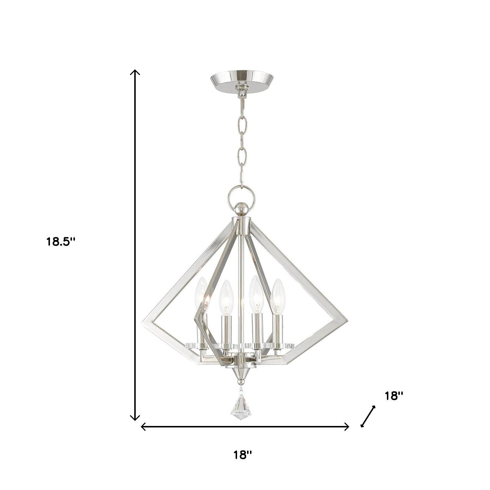 Four Light Dimmable Chandelier With Shades