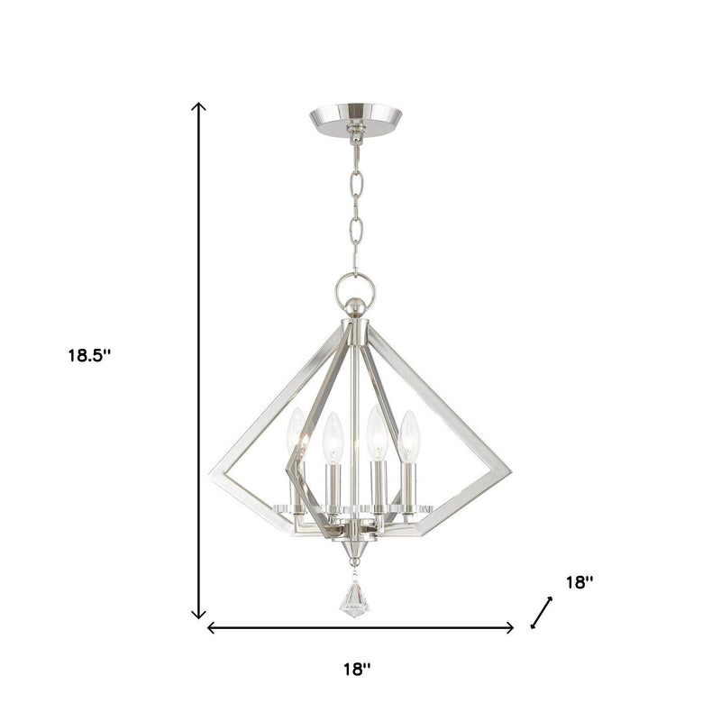 Four Light Dimmable Chandelier With Shades