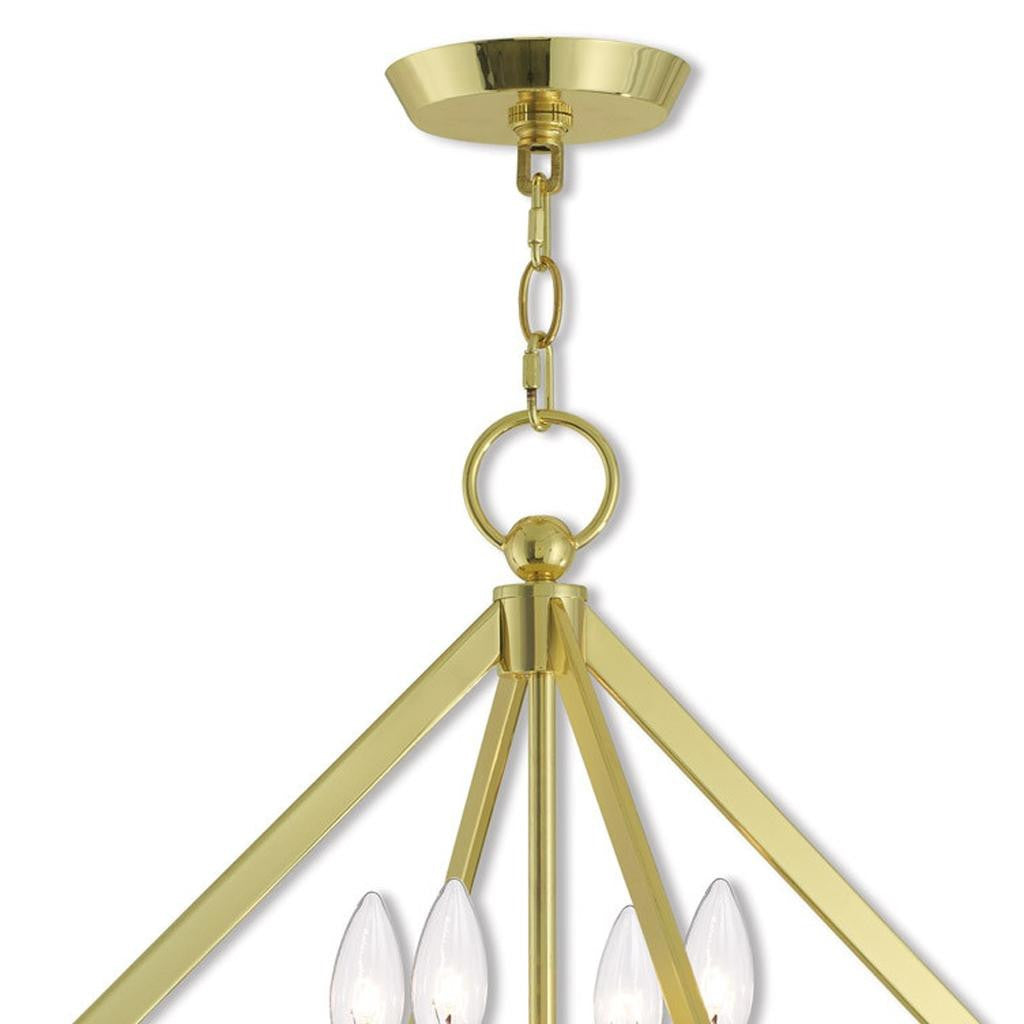 Four Light Dimmable Chandelier With Shades