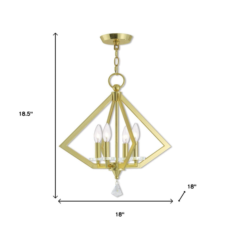 Four Light Dimmable Chandelier With Shades