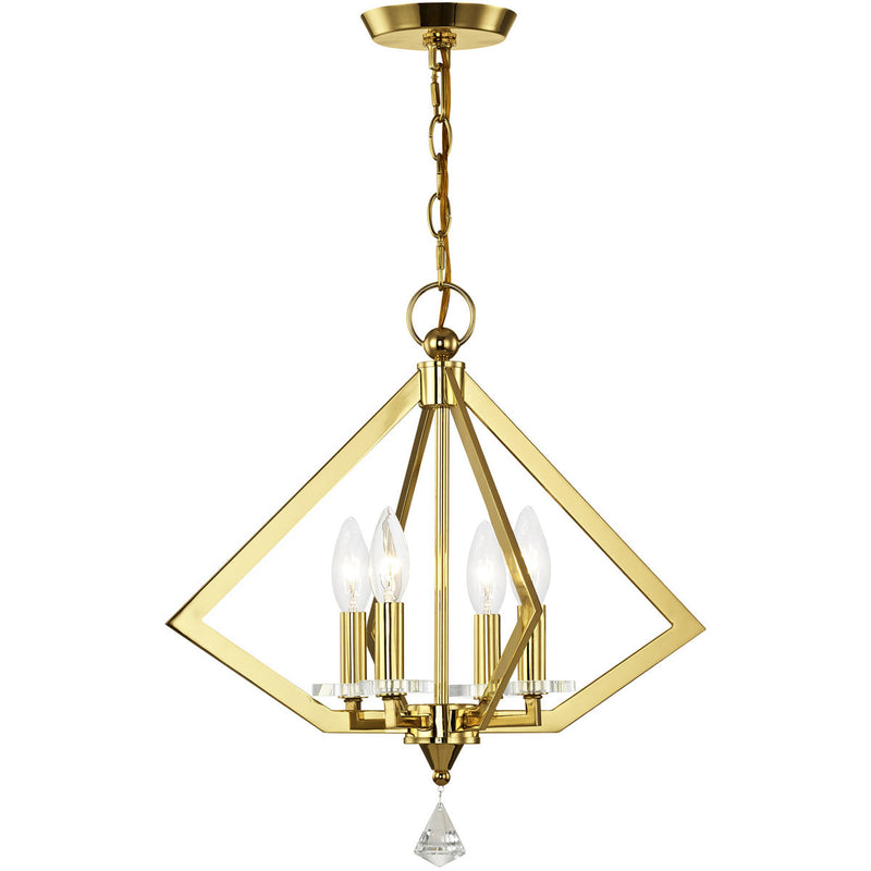 Four Light Dimmable Chandelier With Shades