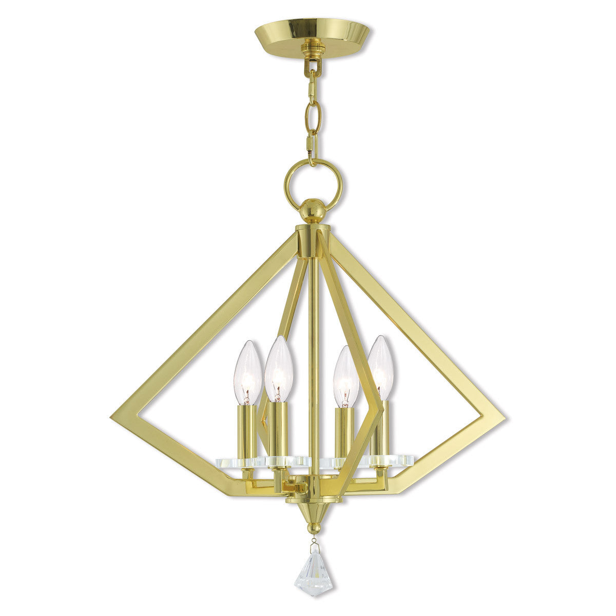 Four Light Dimmable Chandelier With Shades