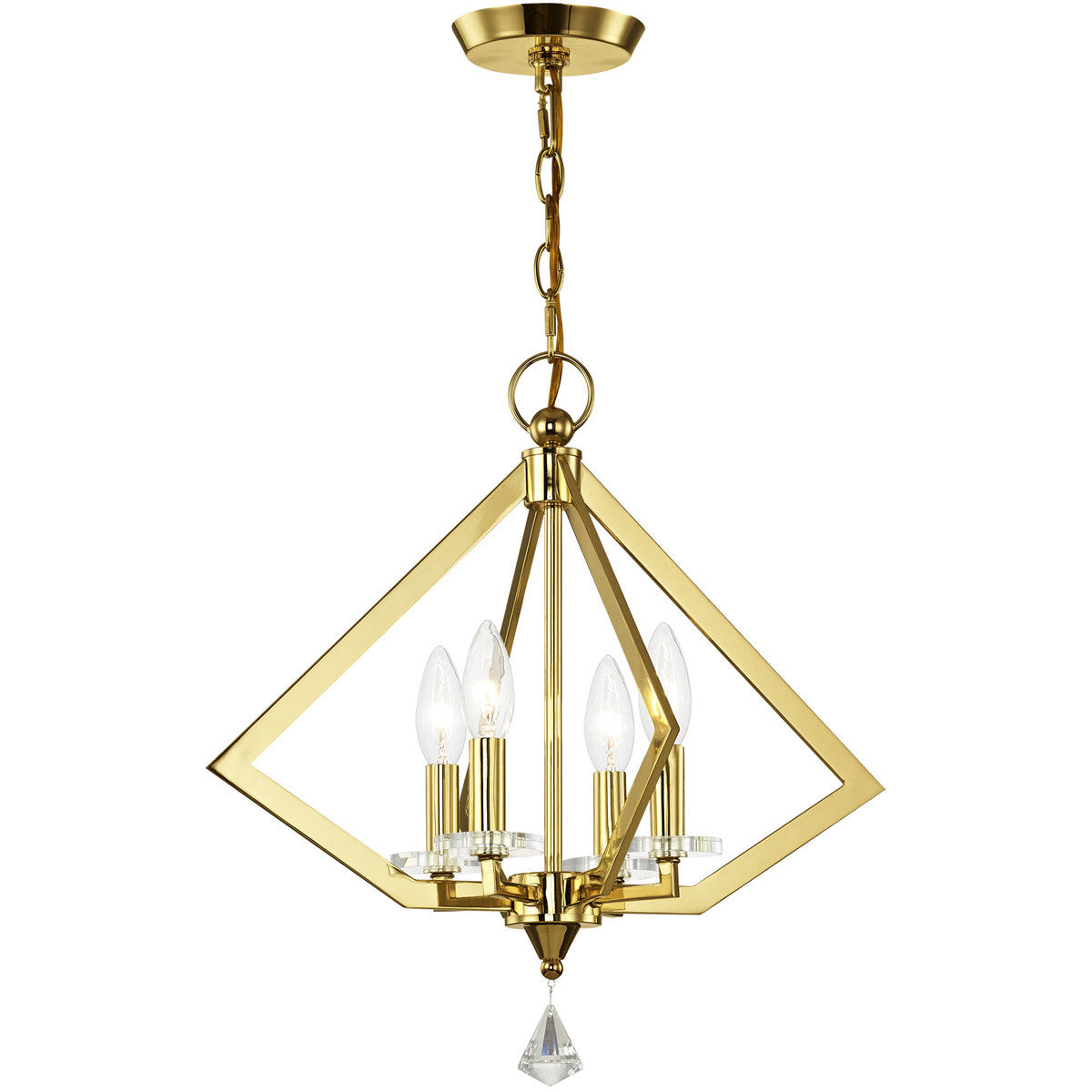 Four Light Dimmable Chandelier With Shades