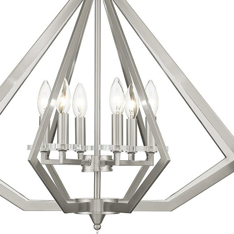 Six Light Dimmable Chandelier With Shades
