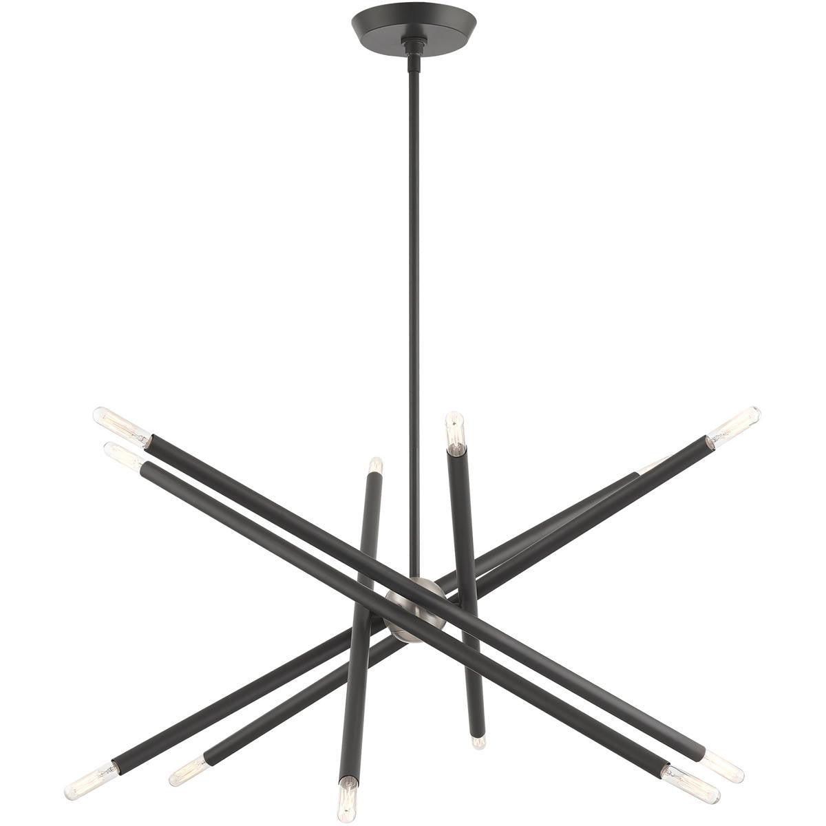 Six Light Dimmable Chandelier With Shades