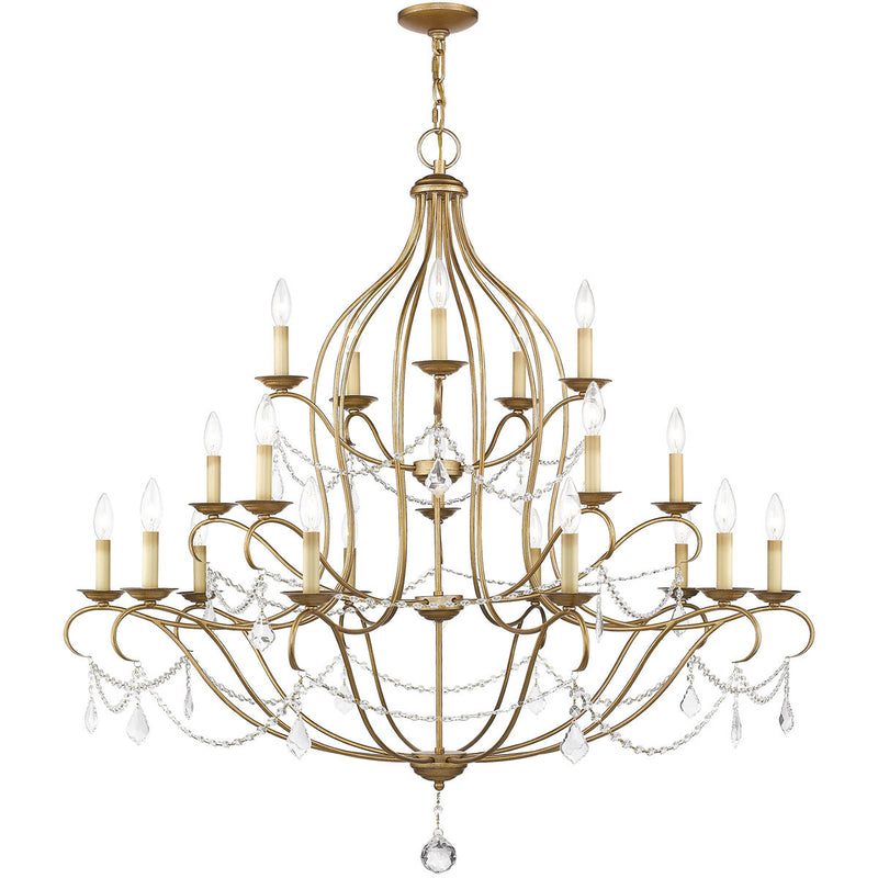 Twelve Light Dimmable Chandelier With Shades