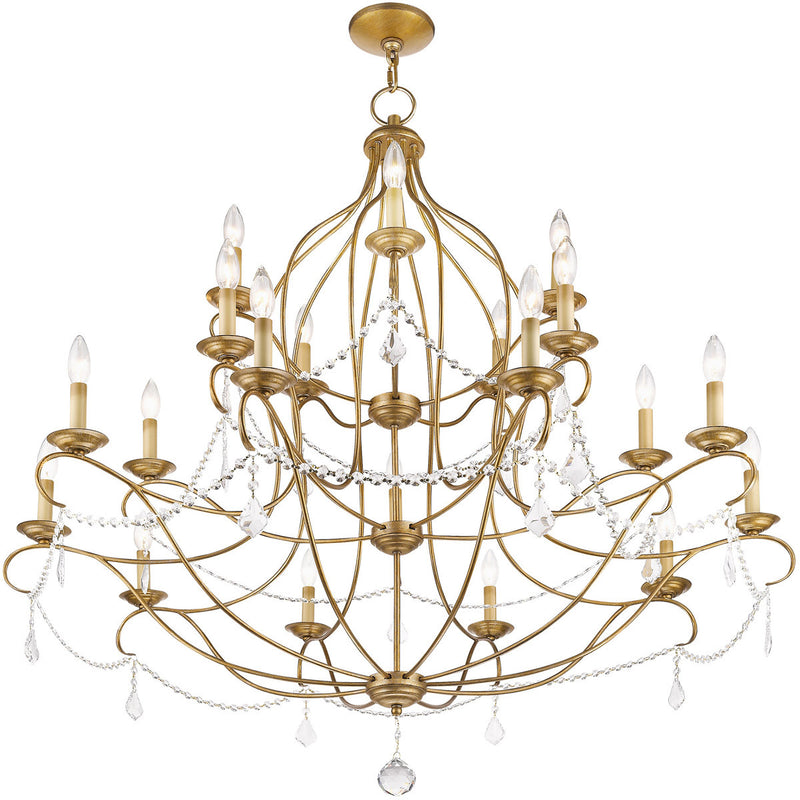 Twelve Light Dimmable Chandelier With Shades