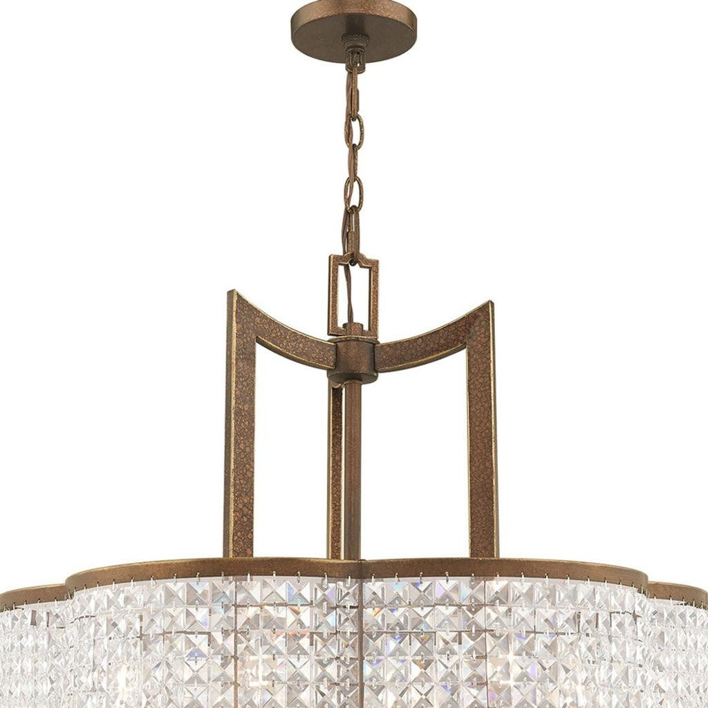 Six Light Dimmable Chandelier With Shades