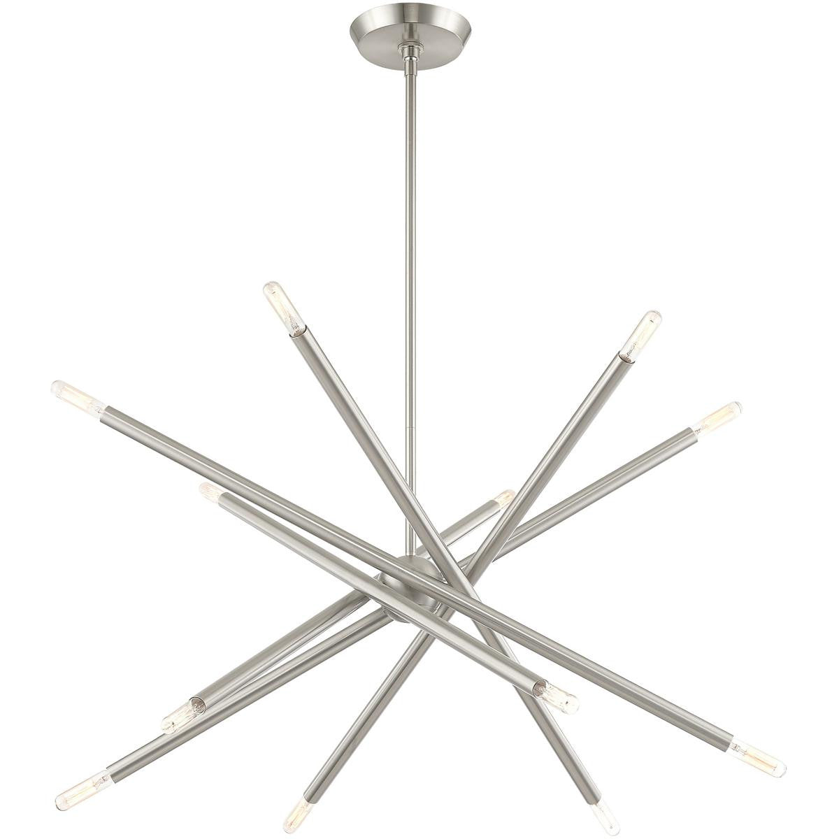 Six Light Dimmable Chandelier With Shades Default Title
