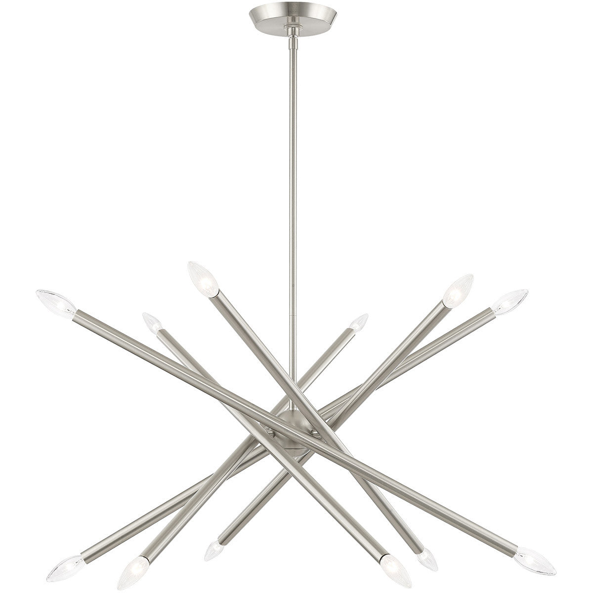 Six Light Dimmable Chandelier With Shades