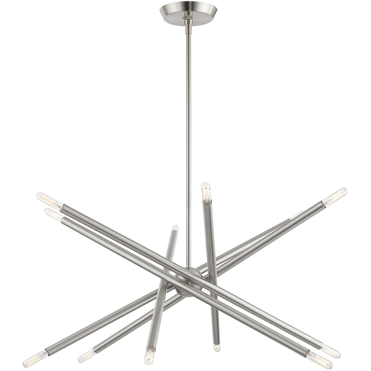 Six Light Dimmable Chandelier With Shades