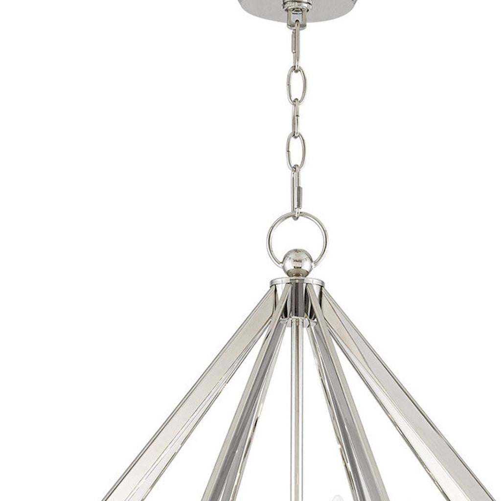 Six Light Dimmable Chandelier With Shades