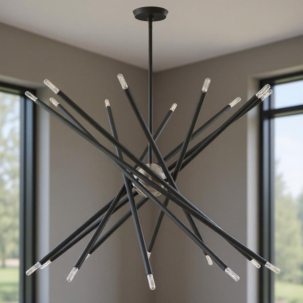 Multi Light Dimmable Chandelier With Shades Default Title