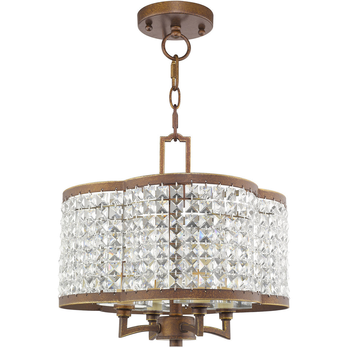 Four Light Dimmable Chandelier With Shades