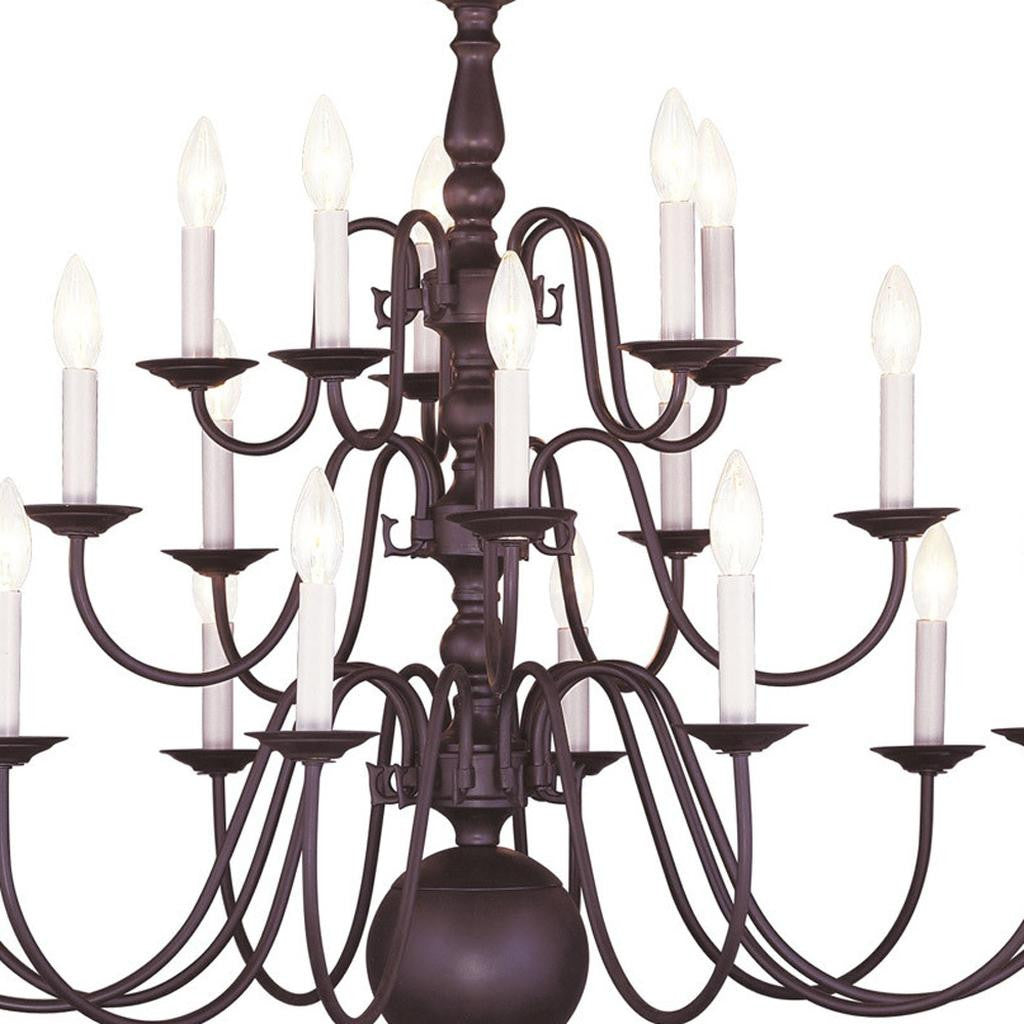 Bronze Multi Light Dimmable Chandelier With Shades Default Title