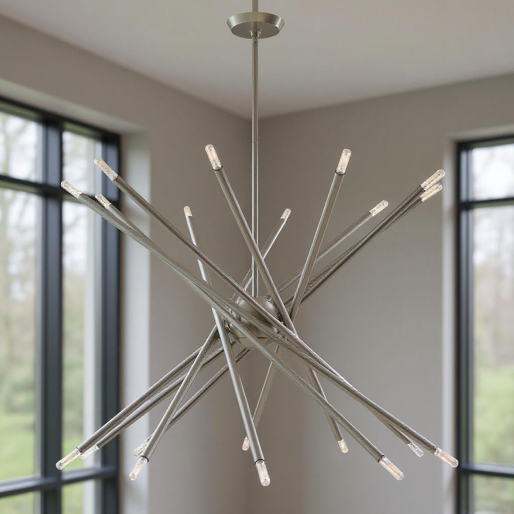 Multi Light Dimmable Chandelier With Shades