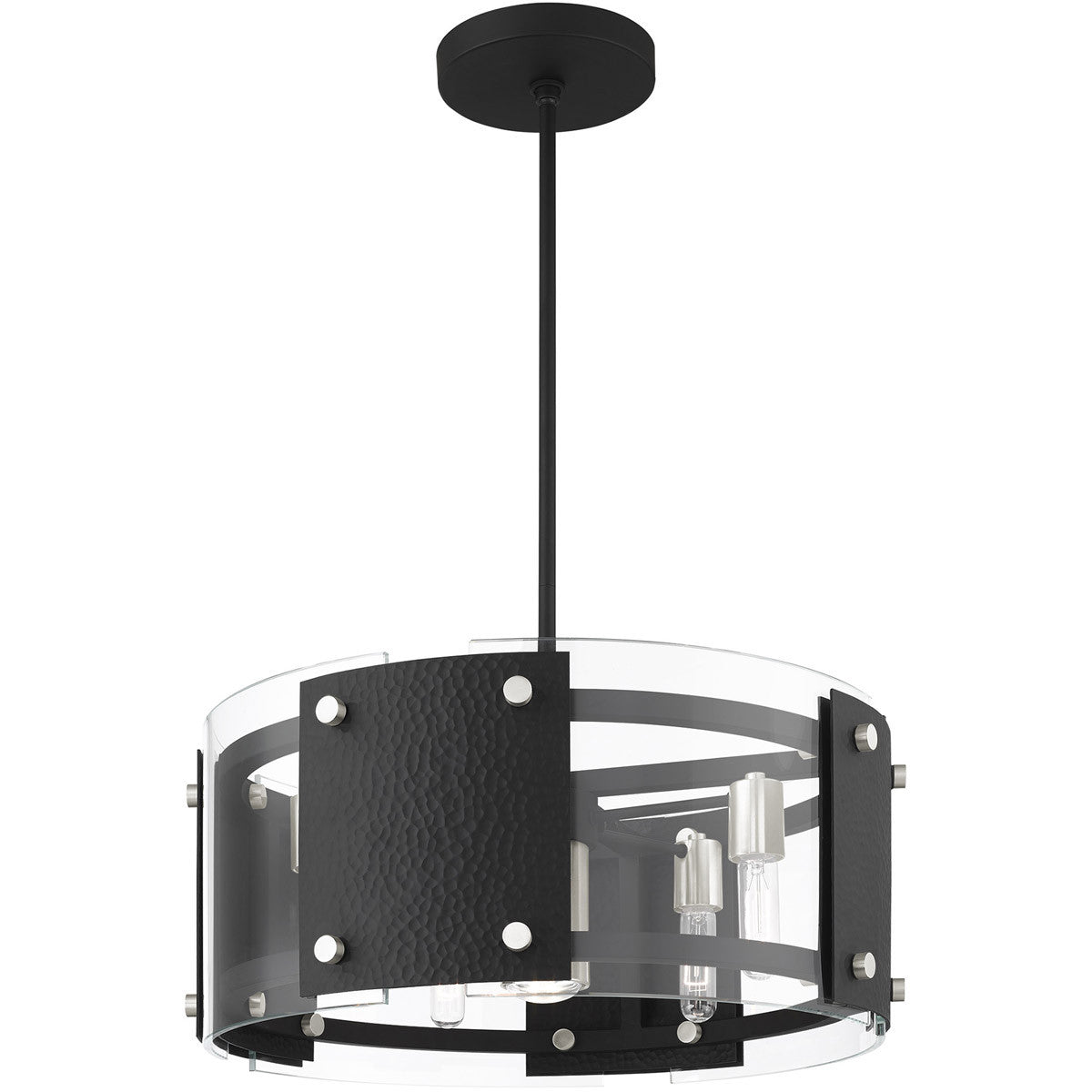 Seven Light Dimmable Chandelier With Shades Default Title