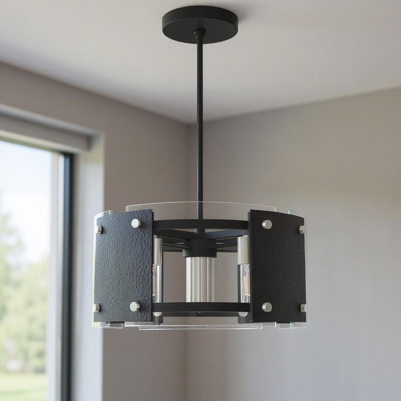 Seven Light Dimmable Chandelier With Shades