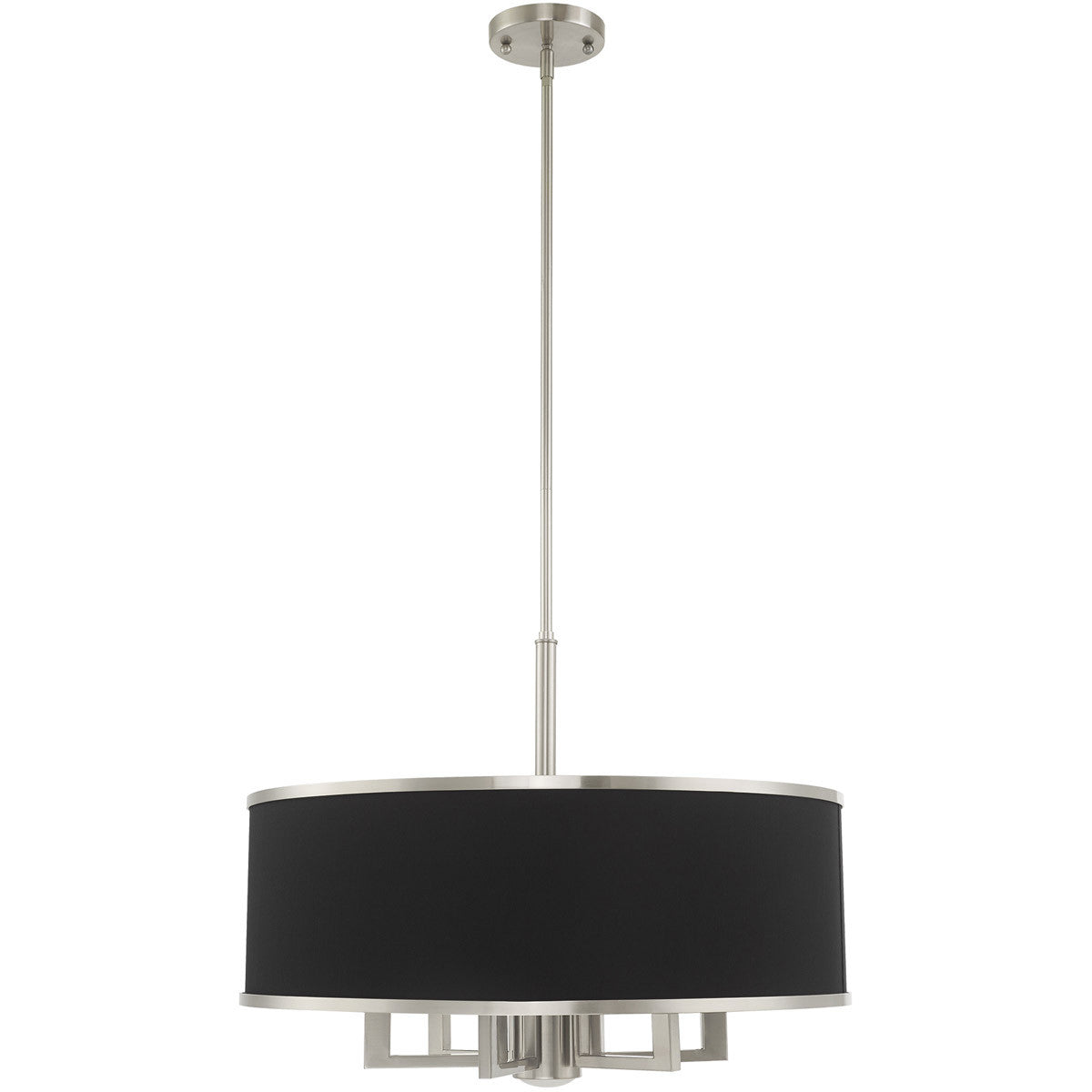 Seven Light Dimmable Chandelier With Shades Default Title