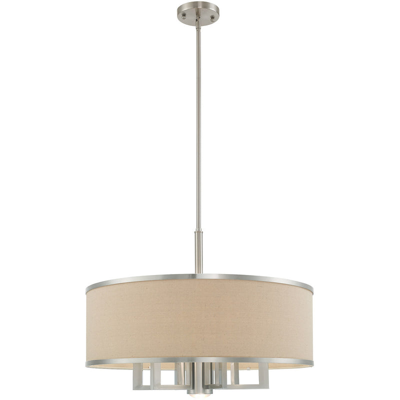 Seven Light Dimmable Chandelier With Shades