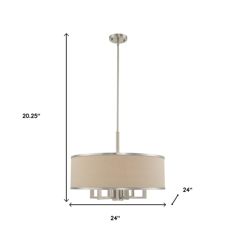 Seven Light Dimmable Chandelier With Shades
