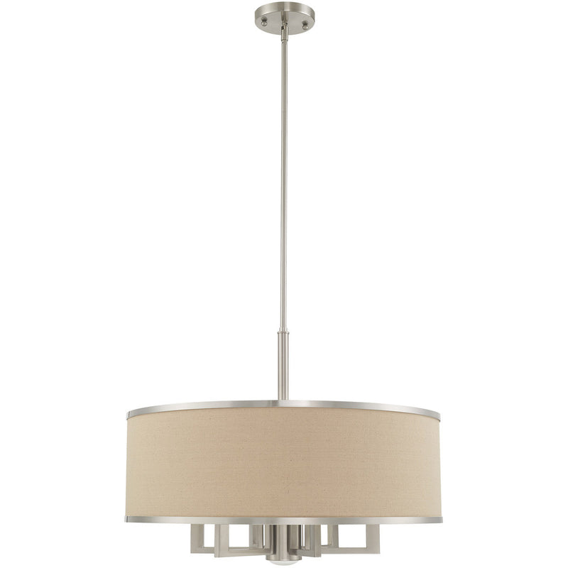 Seven Light Dimmable Chandelier With Shades