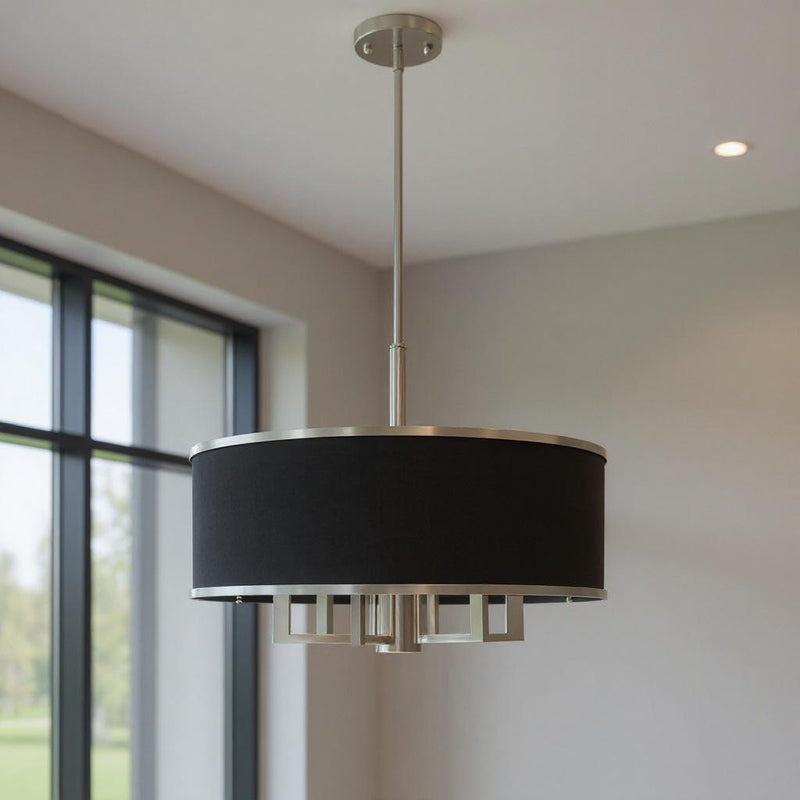Seven Light Dimmable Chandelier With Shades