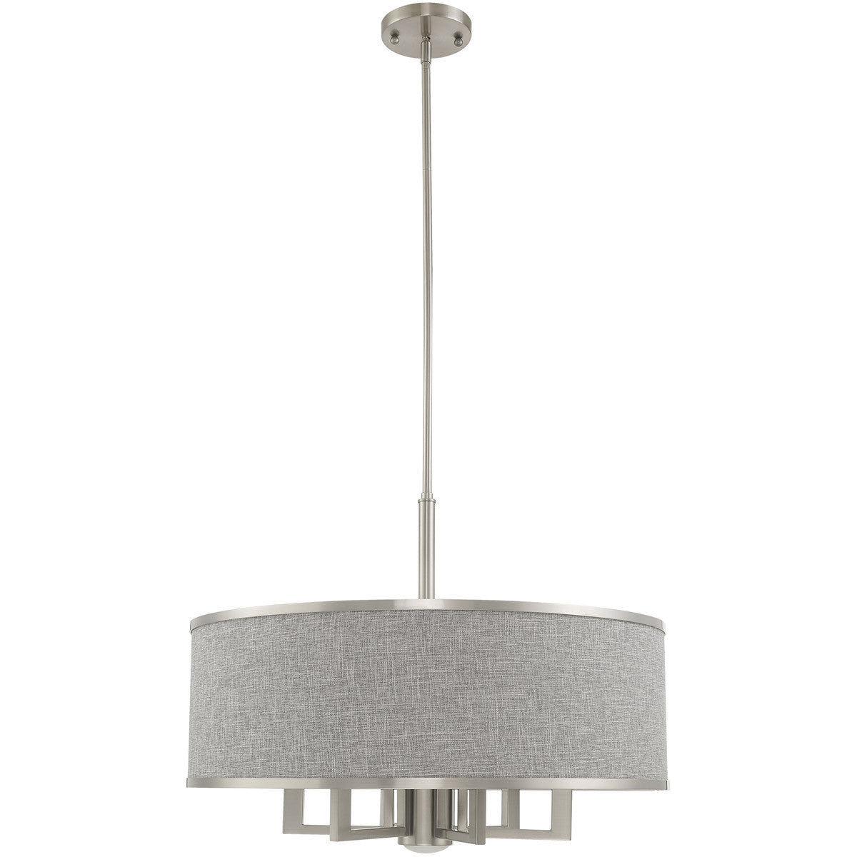 Seven Light Dimmable Chandelier With Shades Default Title