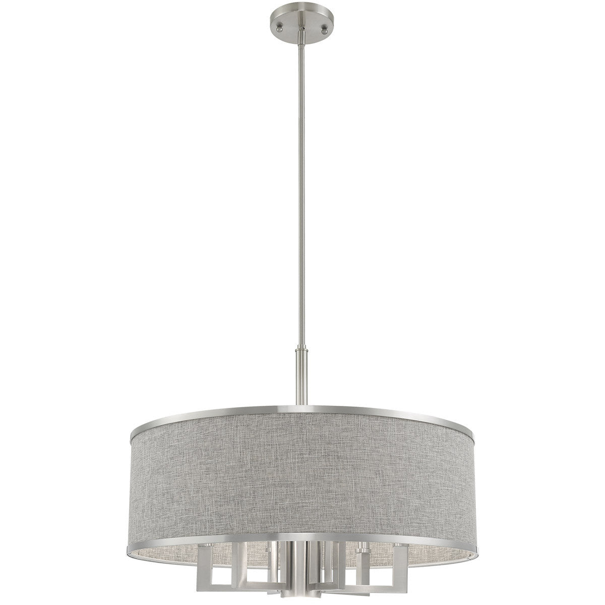 Seven Light Dimmable Chandelier With Shades