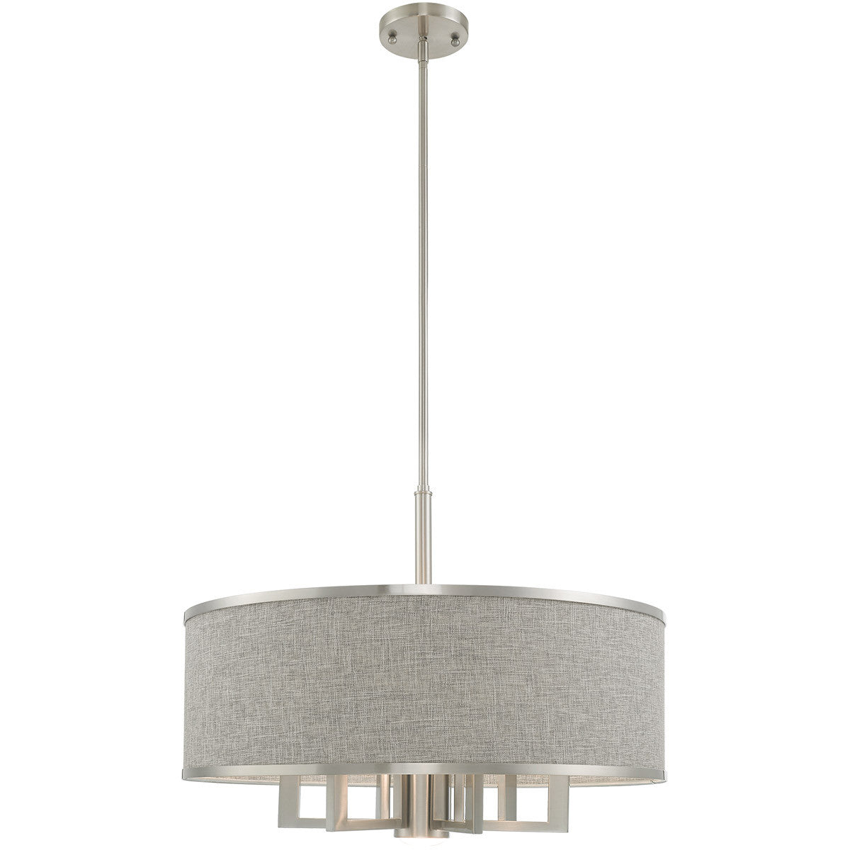 Seven Light Dimmable Chandelier With Shades