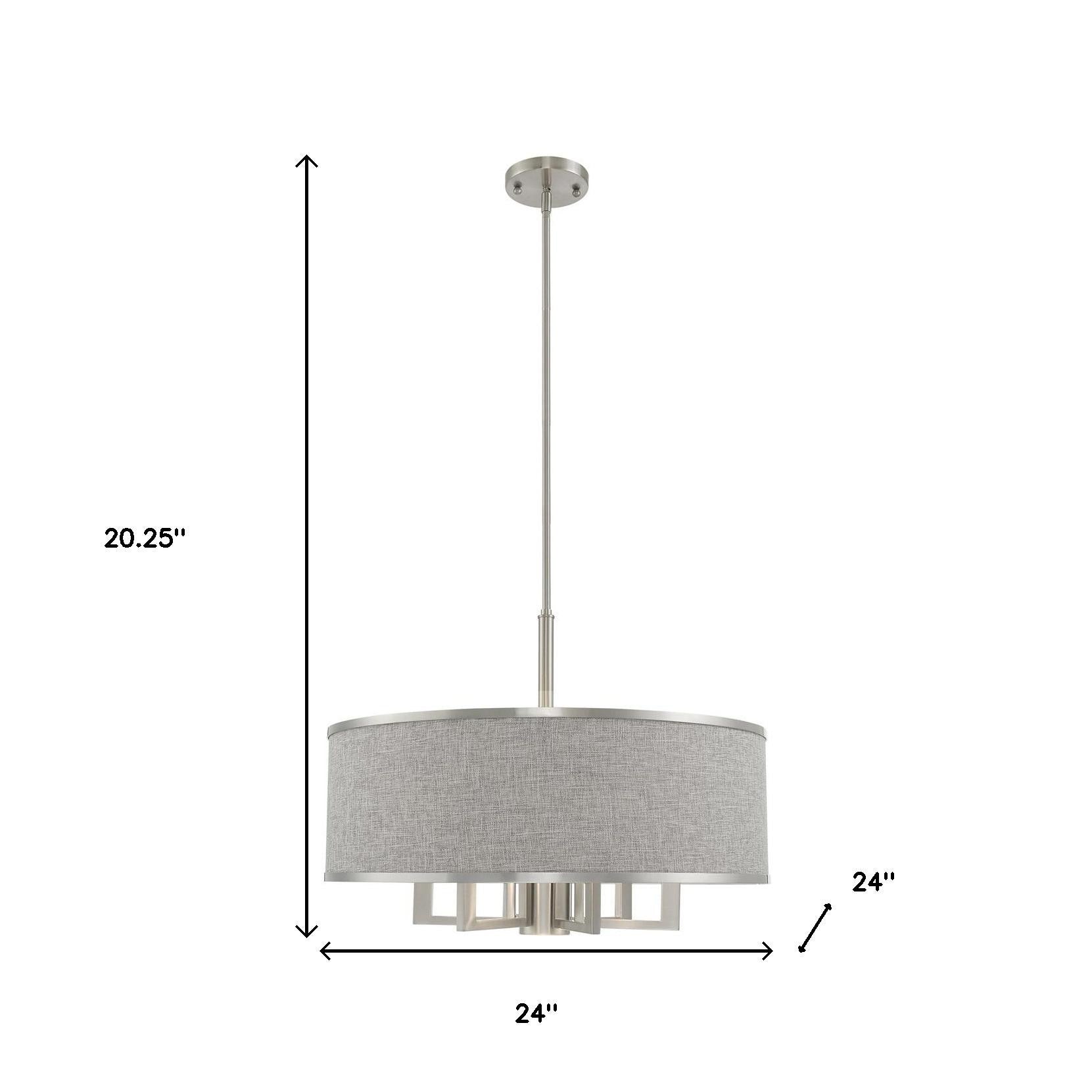 Seven Light Dimmable Chandelier With Shades
