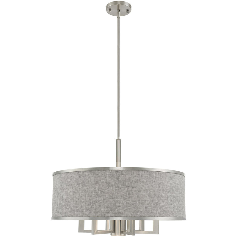 Seven Light Dimmable Chandelier With Shades
