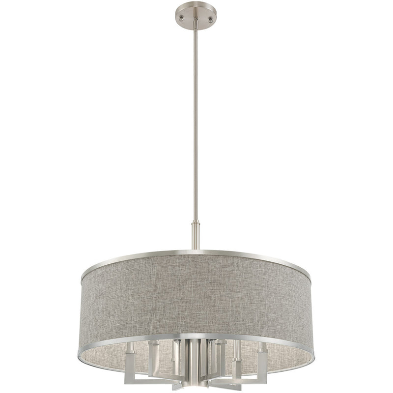Seven Light Dimmable Chandelier With Shades