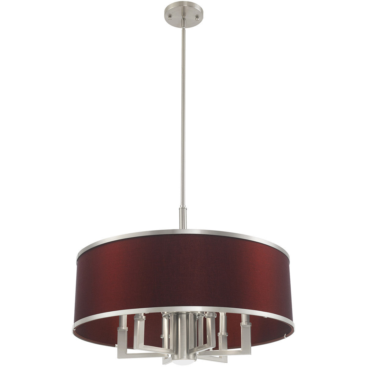 Seven Light Dimmable Chandelier With Shades Default Title