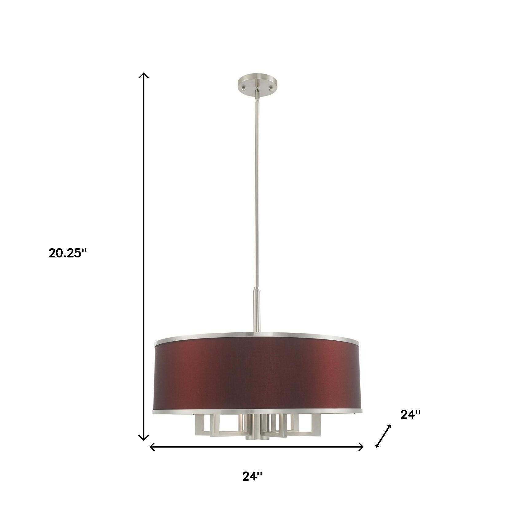 Seven Light Dimmable Chandelier With Shades