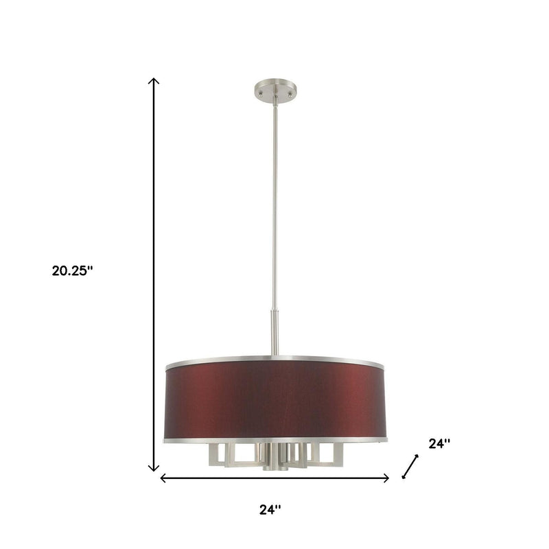 Seven Light Dimmable Chandelier With Shades