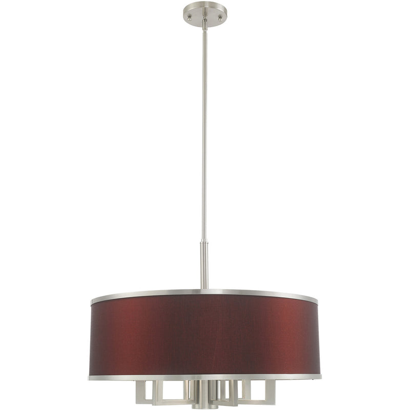Seven Light Dimmable Chandelier With Shades