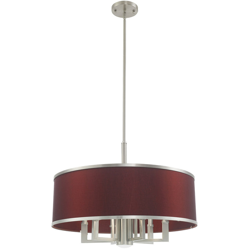 Seven Light Dimmable Chandelier With Shades