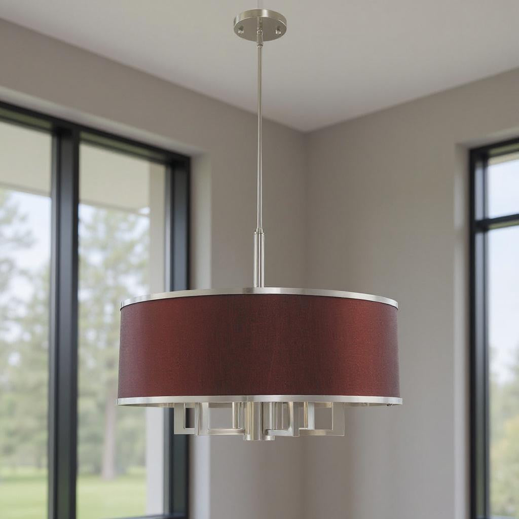 Seven Light Dimmable Chandelier With Shades