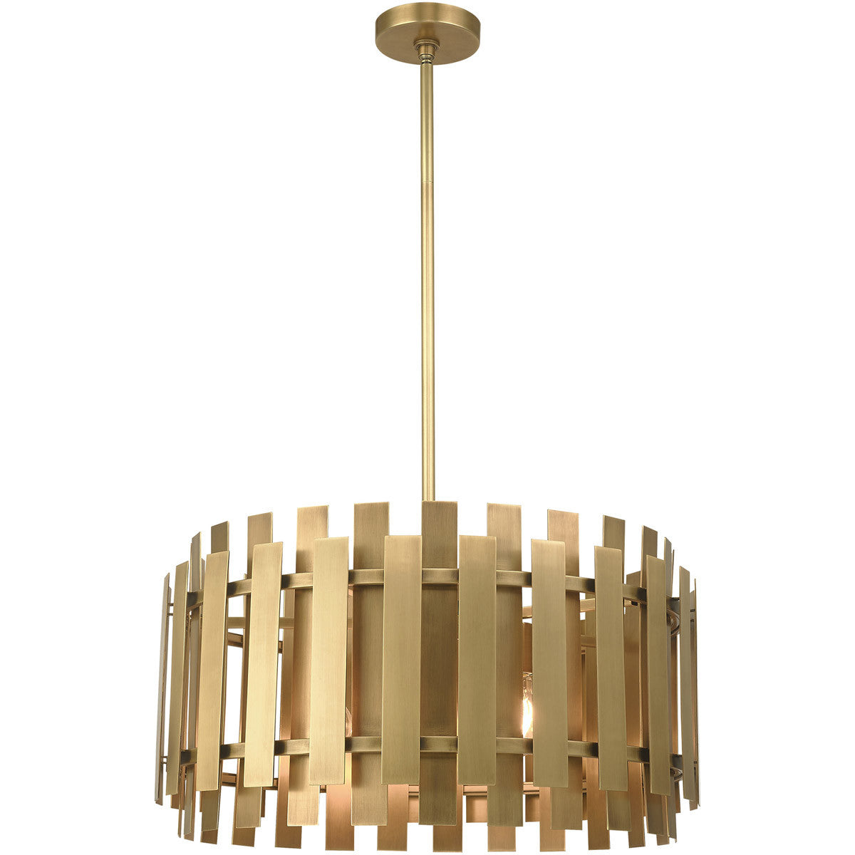Six Light Dimmable Chandelier With Shades Default Title