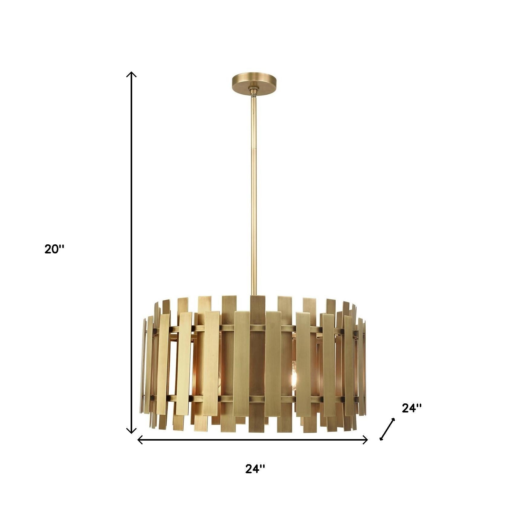 Six Light Dimmable Chandelier With Shades
