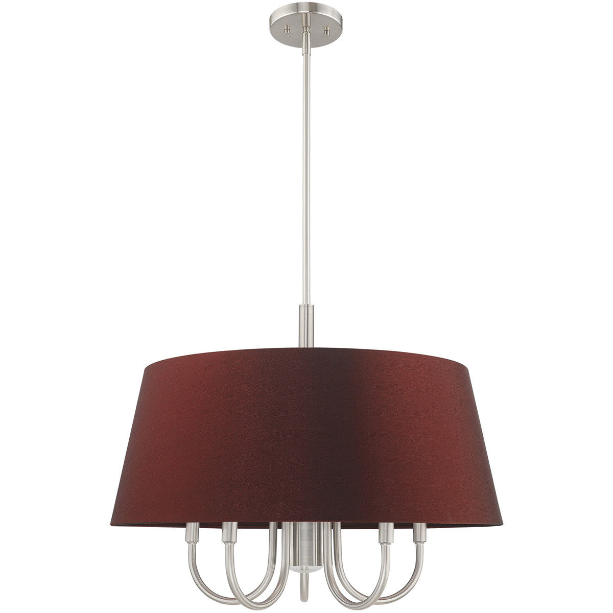 Six Light Dimmable Chandelier With Shades