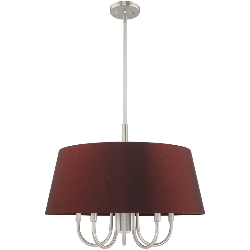 Six Light Dimmable Chandelier With Shades