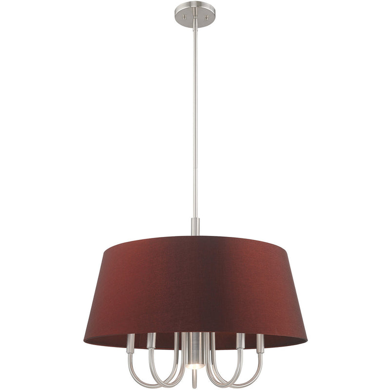 Six Light Dimmable Chandelier With Shades