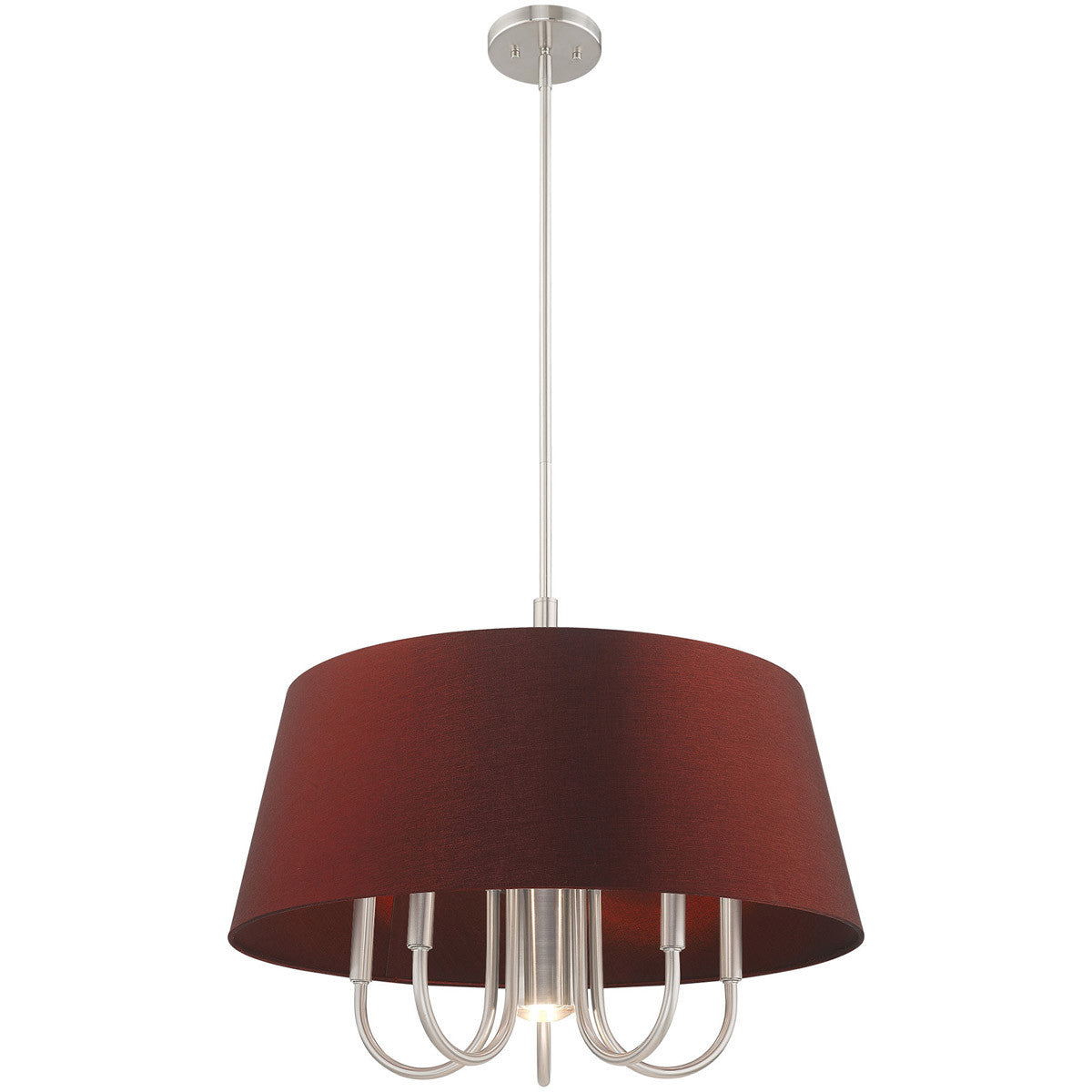 Six Light Dimmable Chandelier With Shades