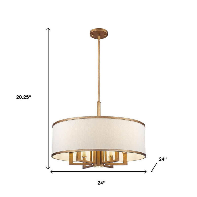 Seven Light Dimmable Chandelier With Shades