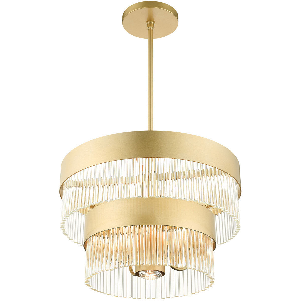 Five Light Dimmable Chandelier With Shades Default Title