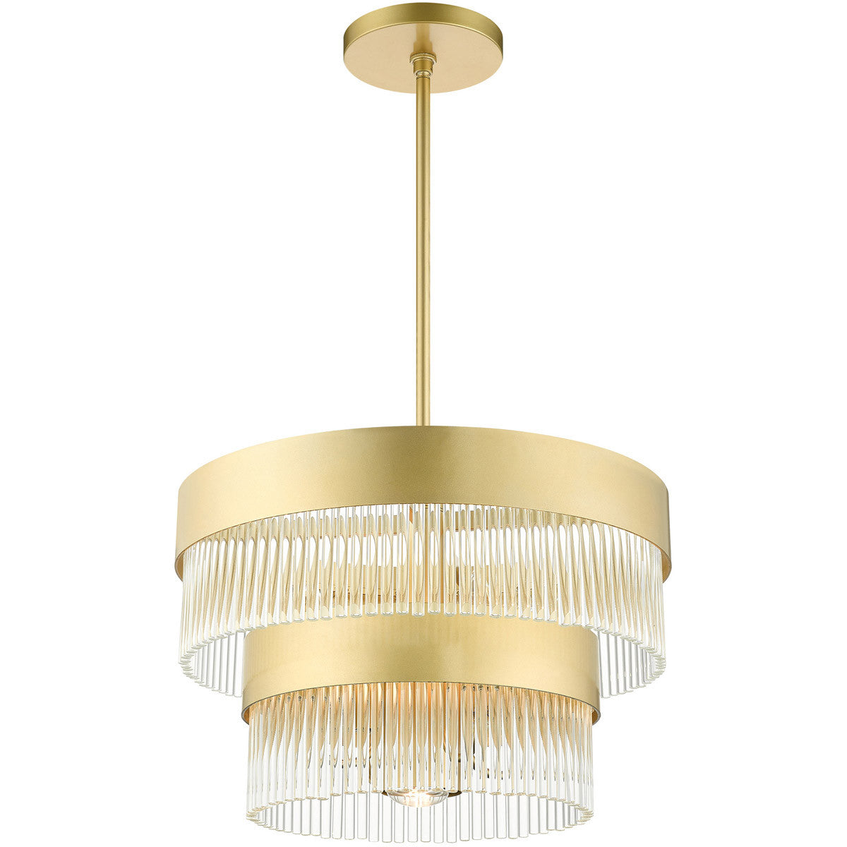 Five Light Dimmable Chandelier With Shades