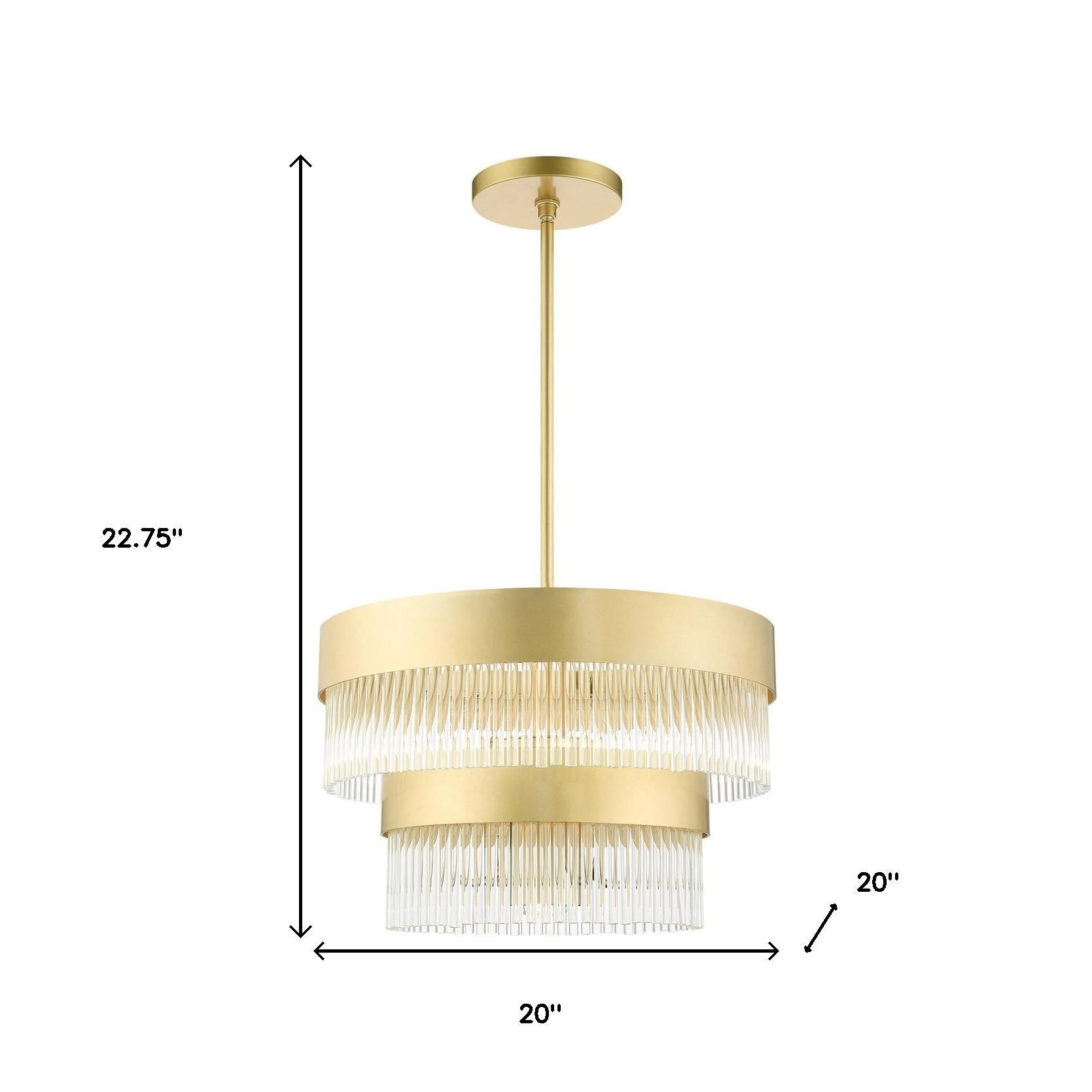 Five Light Dimmable Chandelier With Shades
